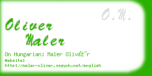 oliver maler business card